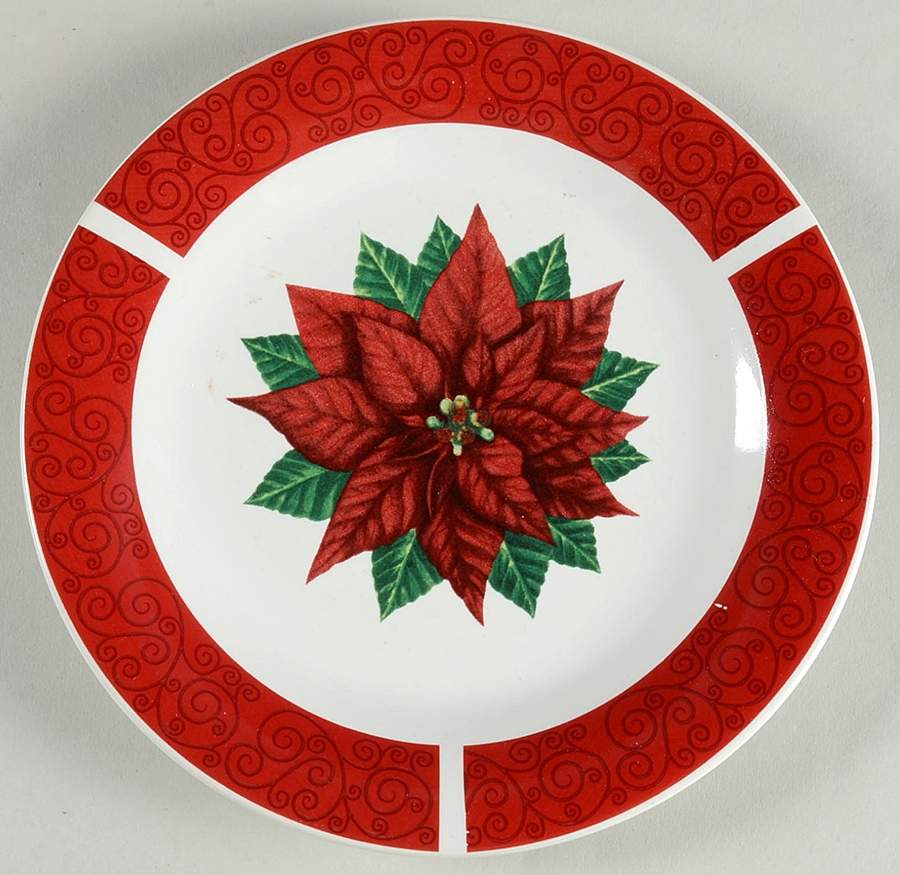 Poinsettia Salad Plate by Oneida-1