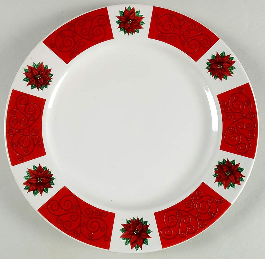 Poinsettia 12" Chop Plate (Round Platter) by Oneida-1