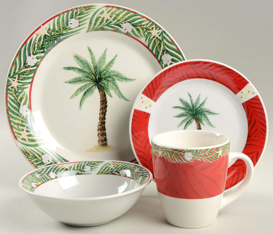 Christmas Palm 4 Piece Place Setting by Oneida-1
