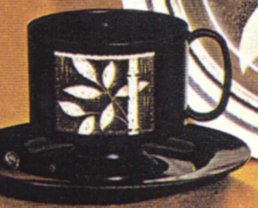 Bamboo Footed Cup & Saucer Set by Oneida-1