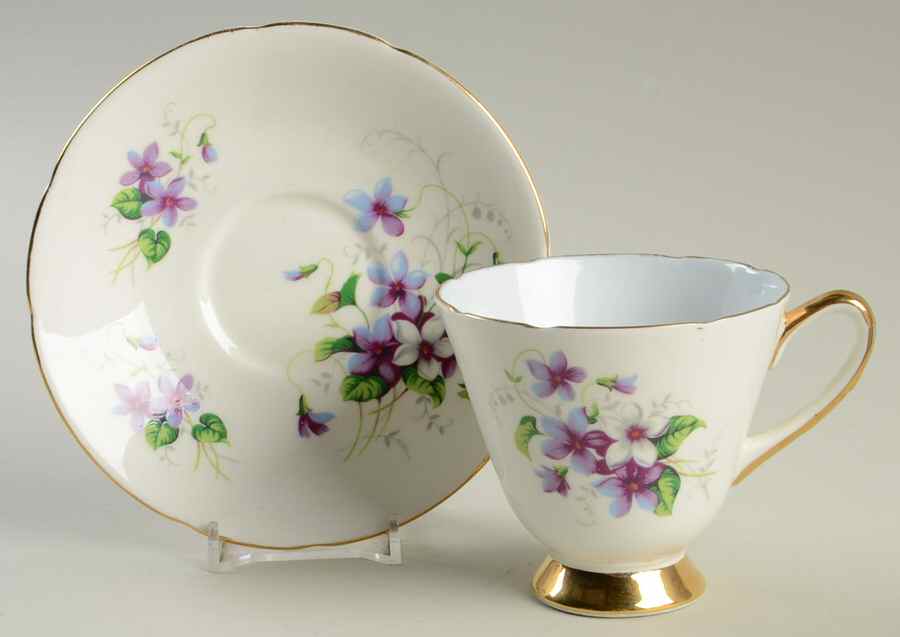 OLR29 Footed Cup & Saucer Set by Old Royal (England)-1