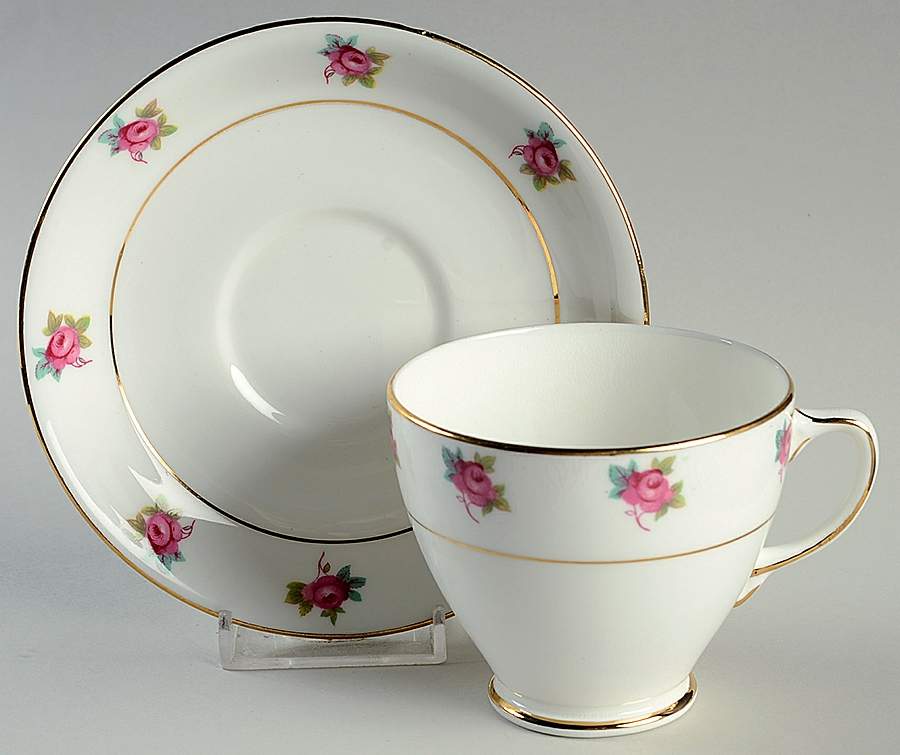 2909 Footed Cup & Saucer Set by Old Royal (England)-1