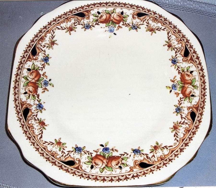 Selmoa Square Salad Plate by Osborne (England)-1