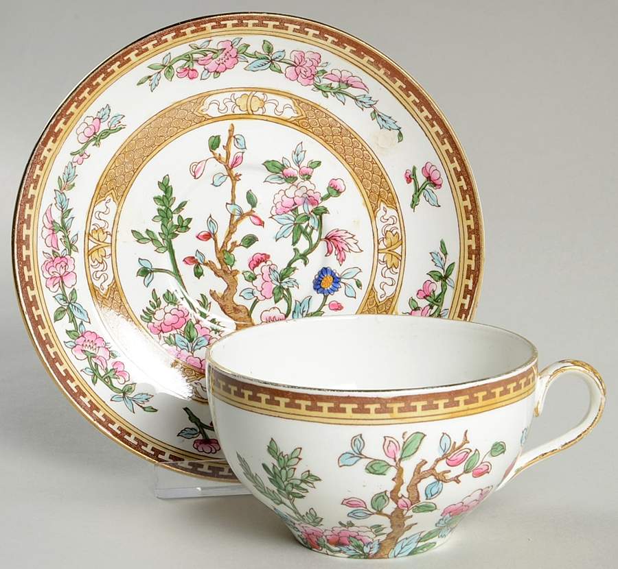 Indian Tree Flat Cup & Saucer Set by Opaque-1