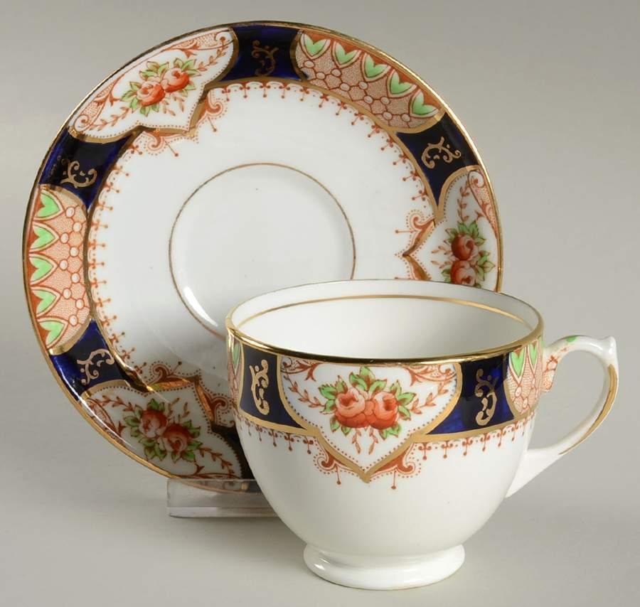 Richmond Footed Cup & Saucer Set by Osborne (England)-1