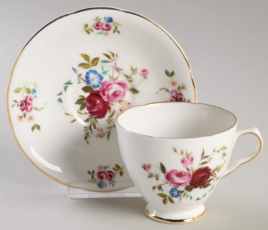 OLR31 Footed Cup & Saucer Set by Old Royal (England)-1