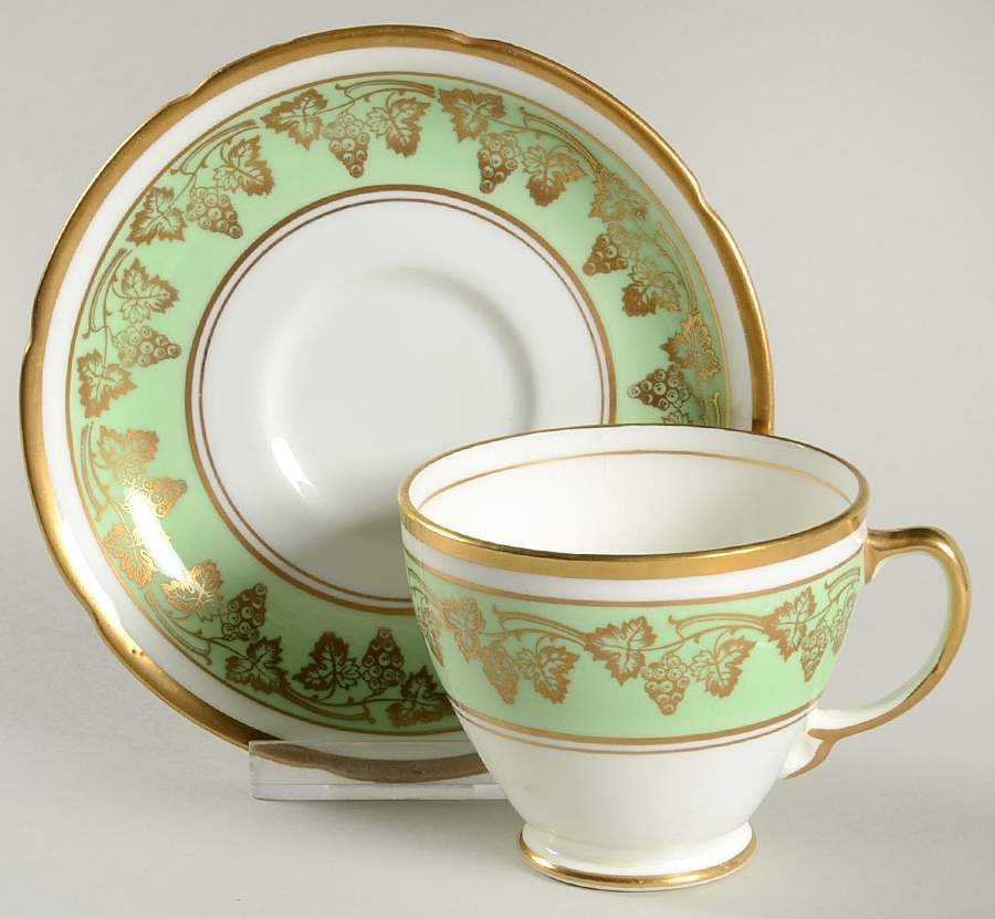 2511 Footed Cup & Saucer Set by Old Royal (England)-1