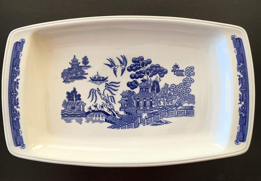 Blue Willow Medium Rectangular Baker by Oneida-1