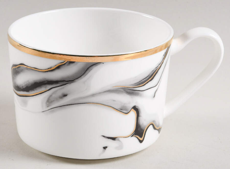 Harper (Gold Trim) Accent Flat Cup by Olivia & Oliver-1