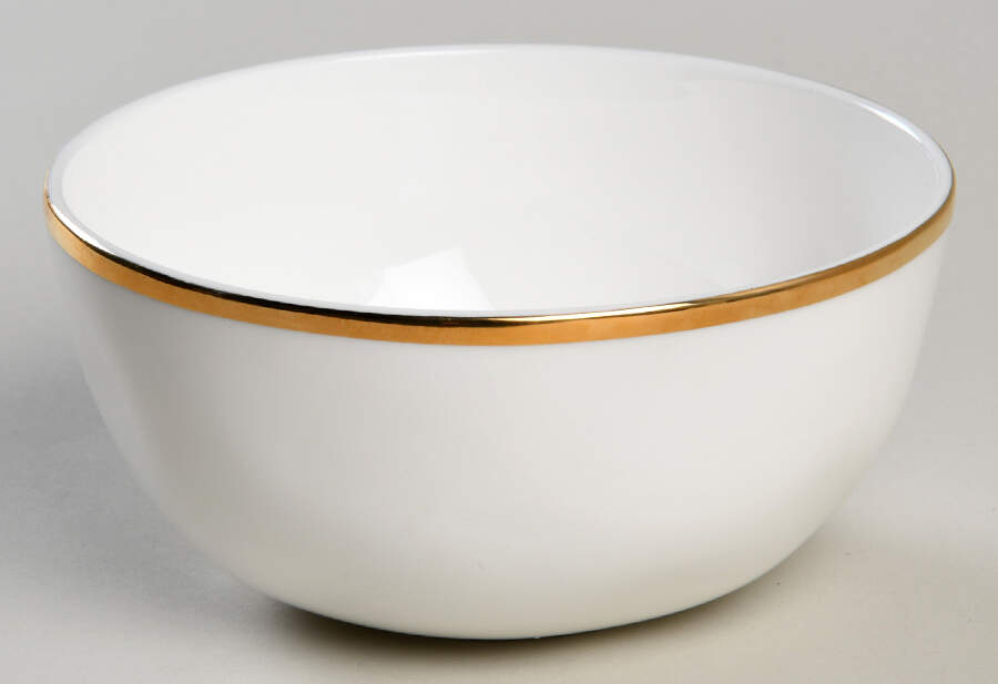 Harper (Gold Trim) Fruit/Dessert (Sauce) Bowl by Olivia & Oliver-1