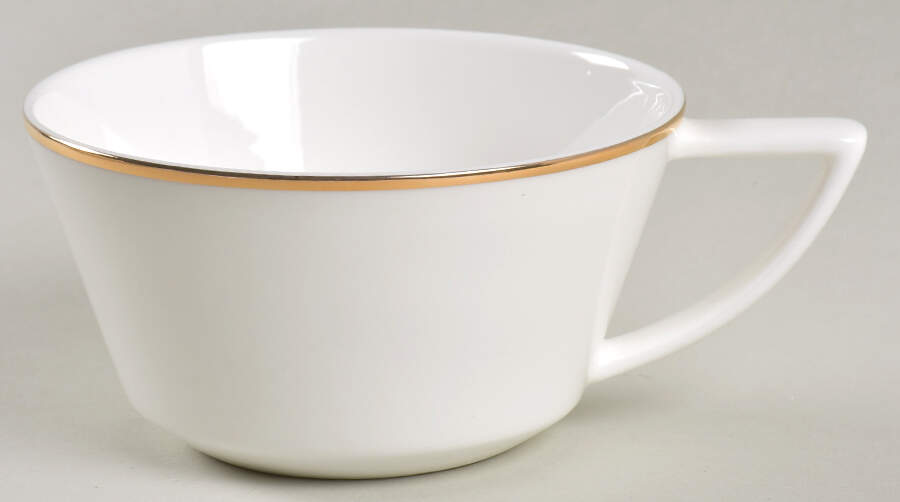 Madison (Gold Trim) Flat Cup by Olivia & Oliver-1