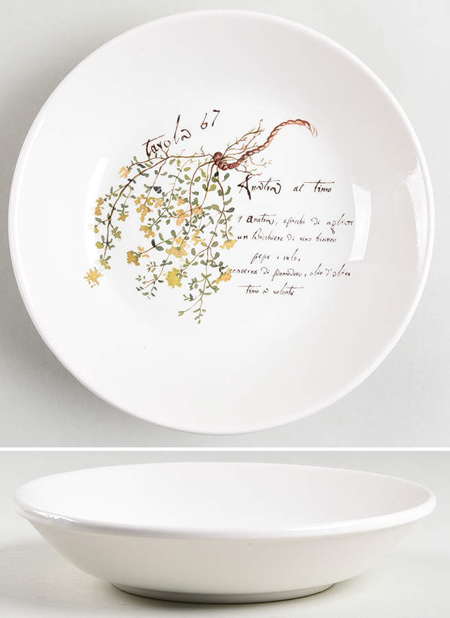 Kitchen Herb Tuscan 8" Individual Pasta Bowl by Opificio Etico-1