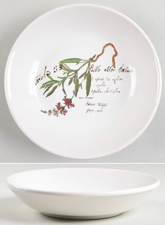 Kitchen Herb Tuscan 8" Individual Pasta Bowl by Opificio Etico-1