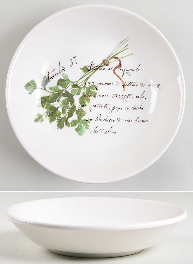 Kitchen Herb Tuscan 8" Individual Pasta Bowl by Opificio Etico-1