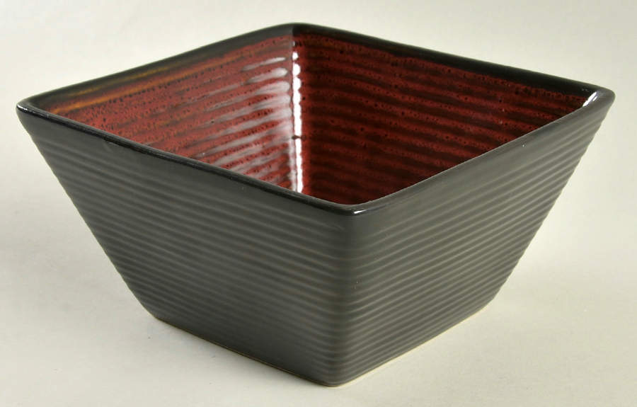 Adriatic (Tremiti) Red Square Soup/Cereal Bowl by Oneida-1
