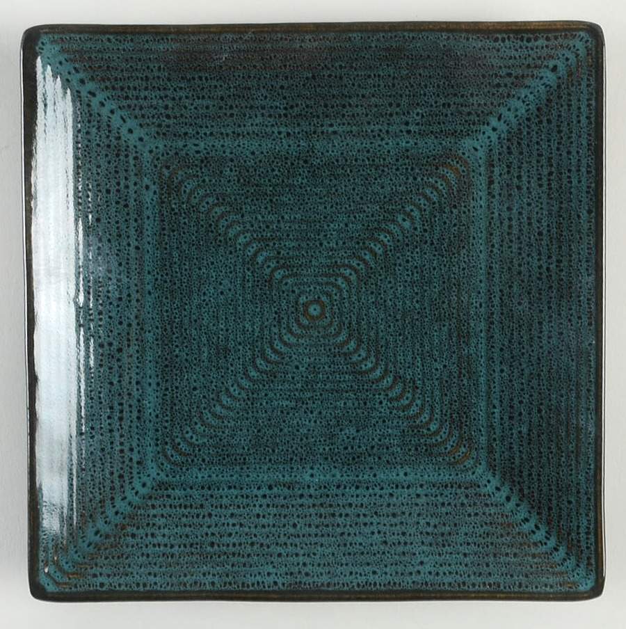 Tremiti Teal Square Appetizer Plate by Oneida-1