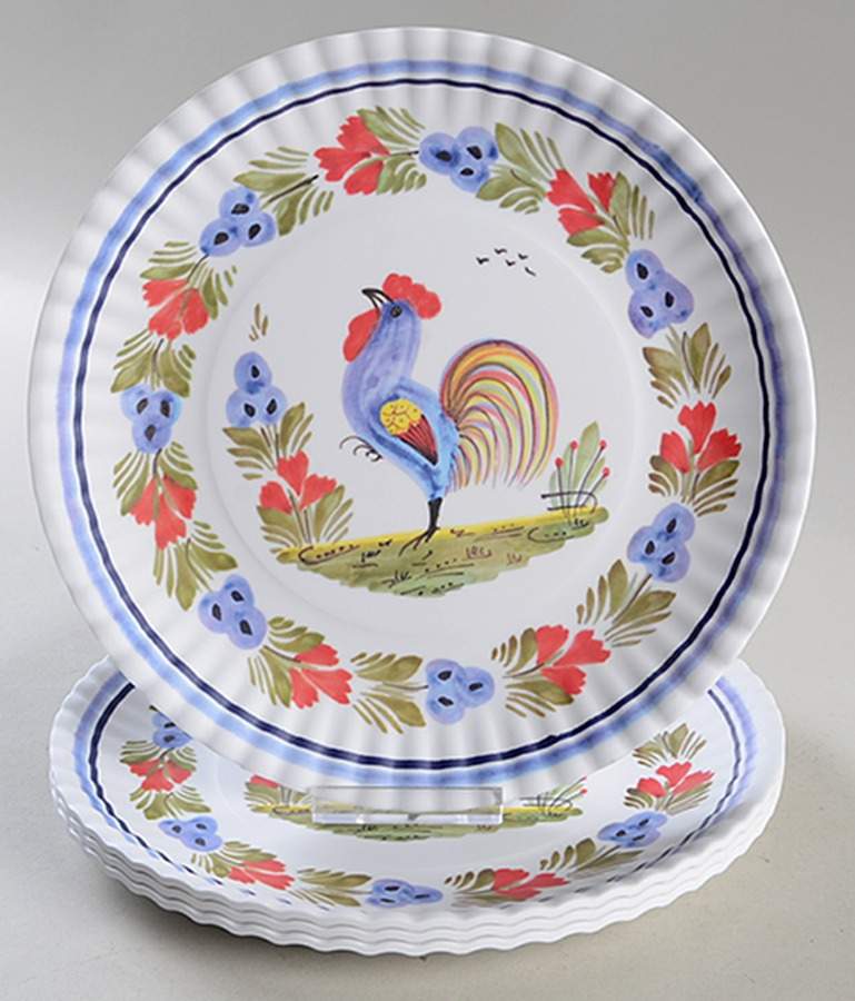 Melamine Dinnerware Luncheon Plate - Set of 4 Motifs by One Hundred 80 Degrees-1