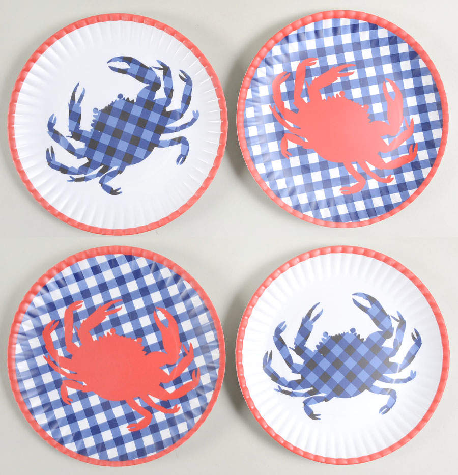 Melamine Dinnerware Luncheon Plate - Set of 4 Motifs by One Hundred 80 Degrees-1