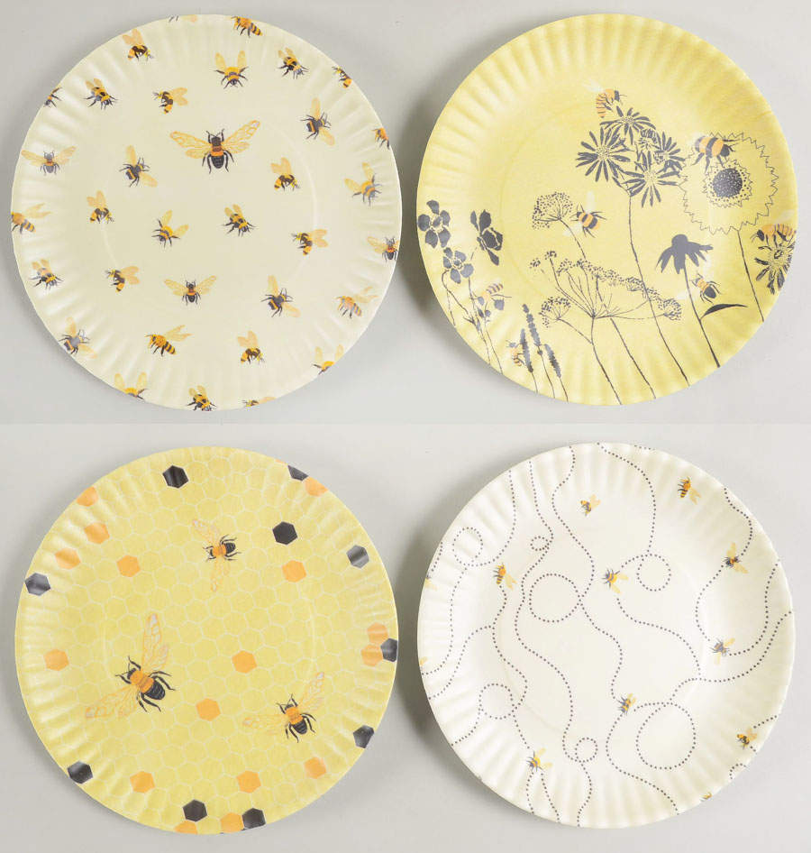 Melamine Dinnerware Luncheon Plate - Set of 4 Motifs by One Hundred 80 Degrees-1