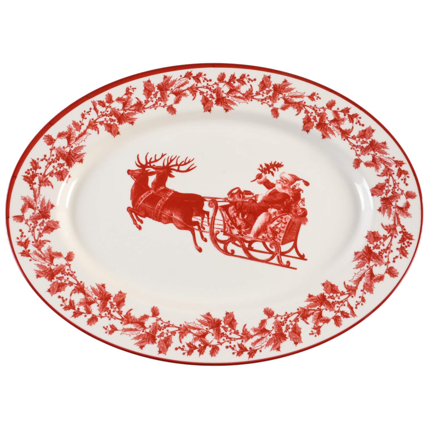 Melamine Dinnerware 17" Oval Serving Platter by One Hundred 80 Degrees-1