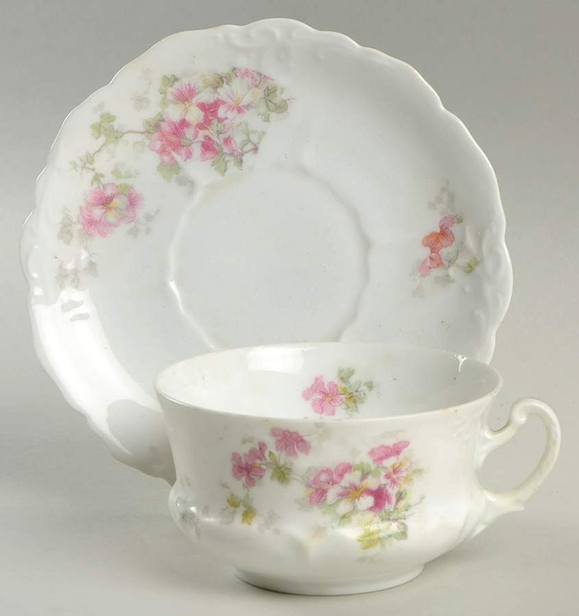 OSG74 (No Trim) Flat Cup & Saucer Set by Oscar & Edgar Gutherz-1