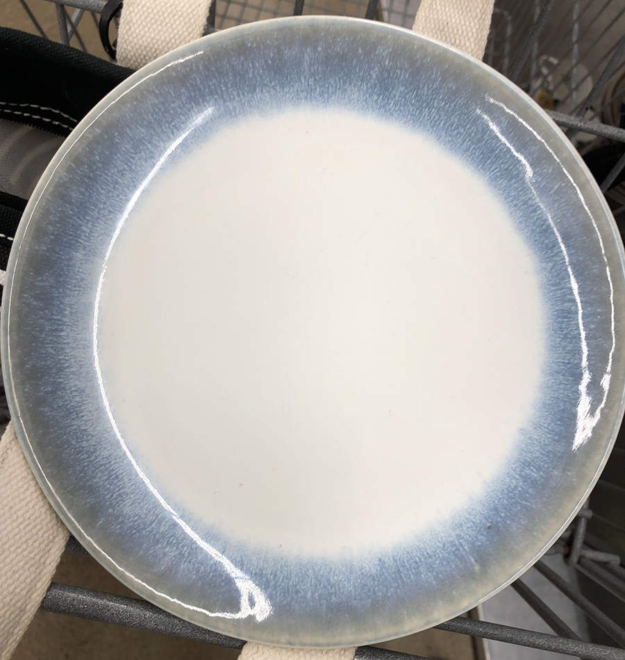 Alabaster Blue Dinner Plate by Over And Back-1