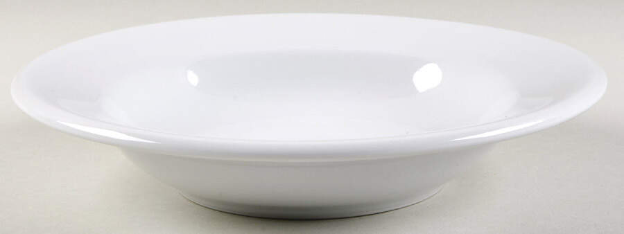 Buffalo China (White, Buffalo Mark) Rim Soup Bowl by Oneida-1