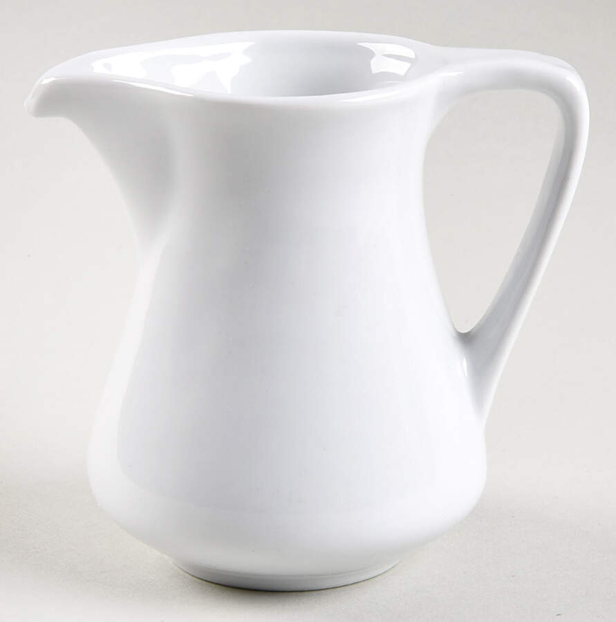 Buffalo China (White, Buffalo Mark) Creamer by Oneida-1