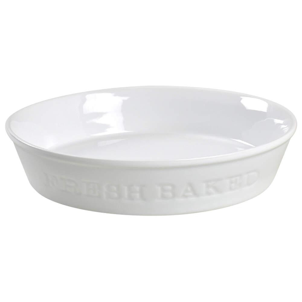 Simply White Words 9" Pie Baking Plate by Our Table-1