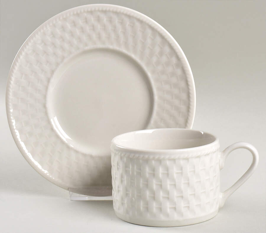 Westerley Basket Flat Cup & Saucer Set by Oneida-1