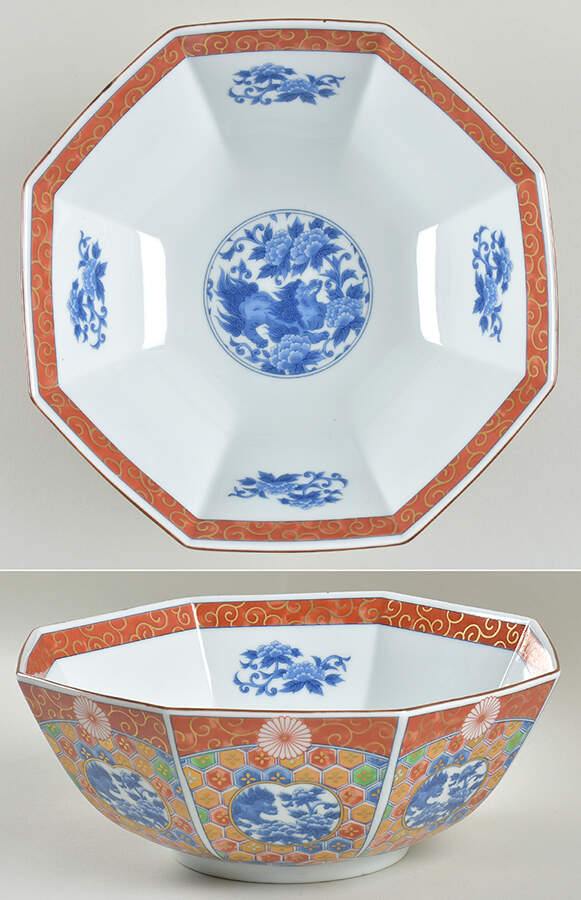 OTA57 8" Octagonal Vegetable Bowl by Otagiri-1