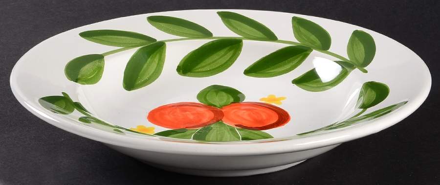 Tangerine Large Rim Soup Bowl by Presenttense-1