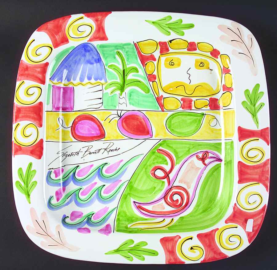 Tickled Pink 15" Square Tray by Presenttense-1