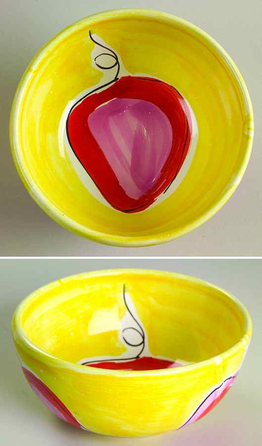 Tickled Pink Fruit/Dessert (Sauce) Bowl by Presenttense-1