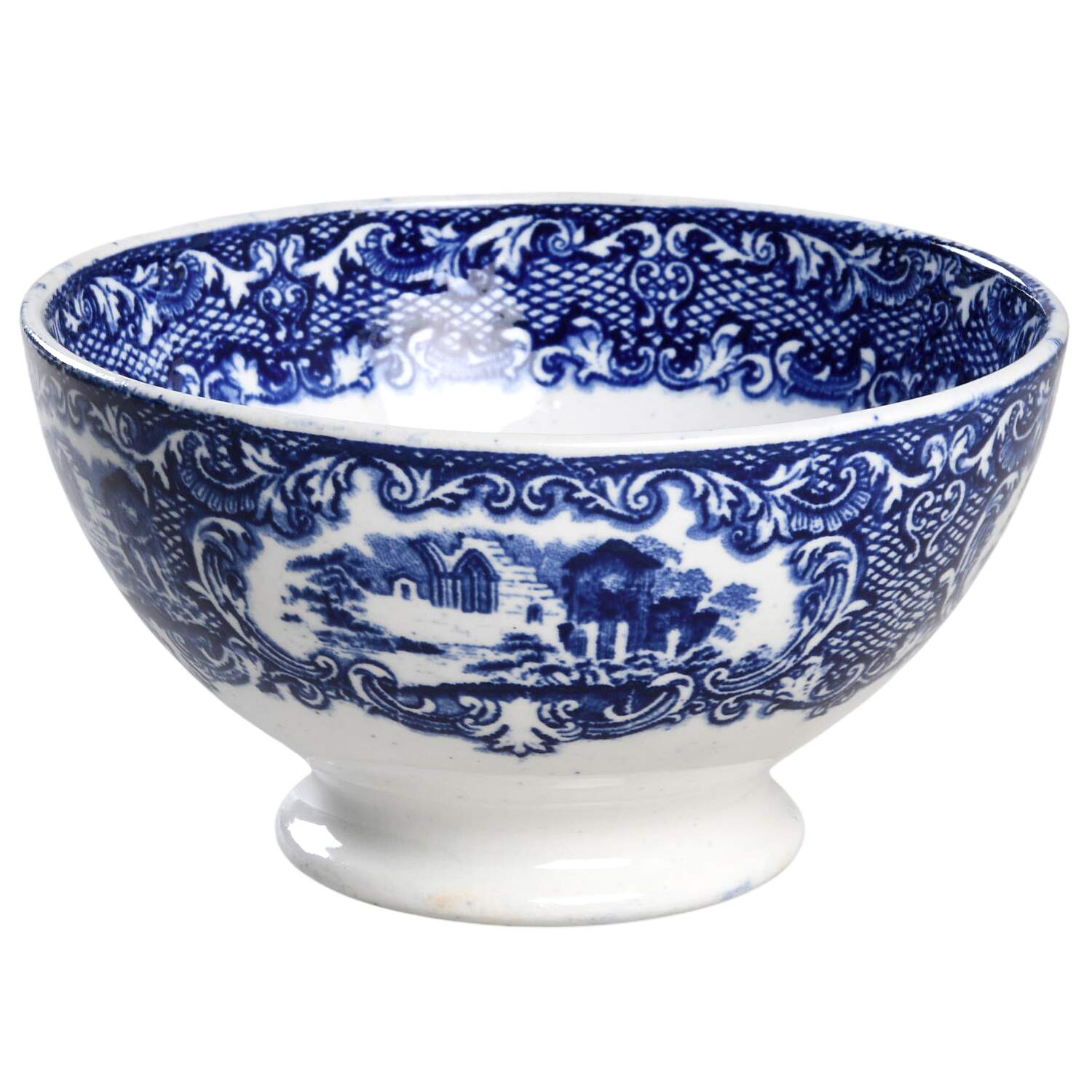 Abbey Blue Cranberry Bowl by Petrus Regout & Co-1