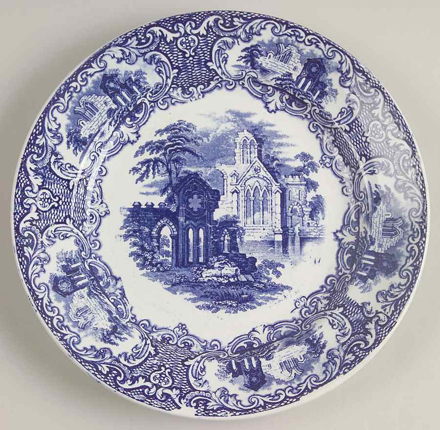Abbey Blue Luncheon Plate by Petrus Regout & Co-1