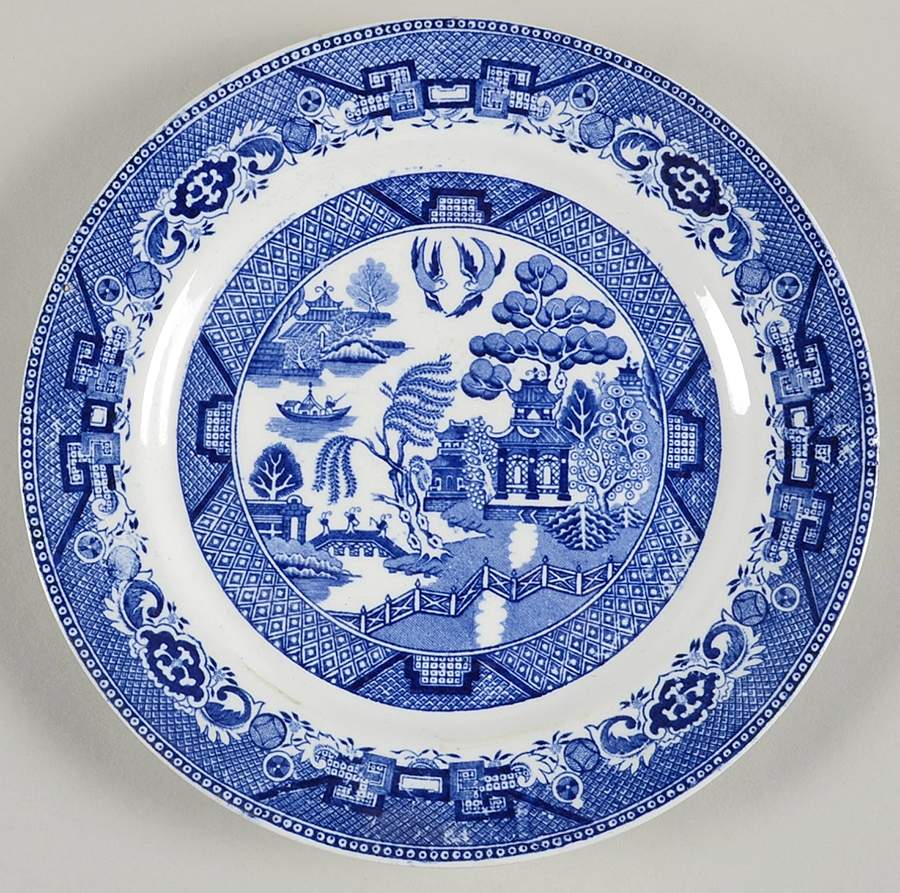 Willow Salad Plate by Petrus Regout & Co-1