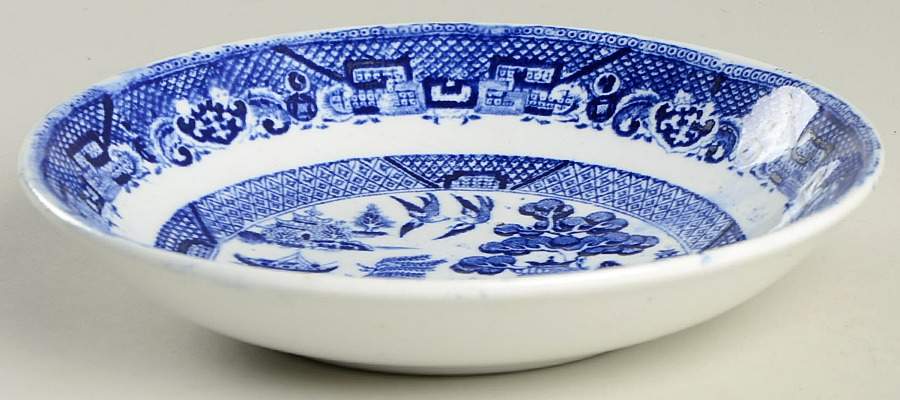 Willow Coupe Cereal Bowl by Petrus Regout & Co-1