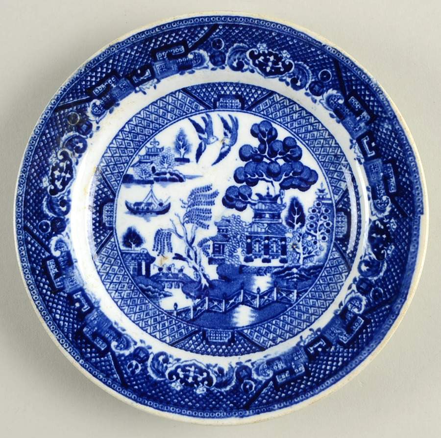Willow Bread & Butter Plate by Petrus Regout & Co-1