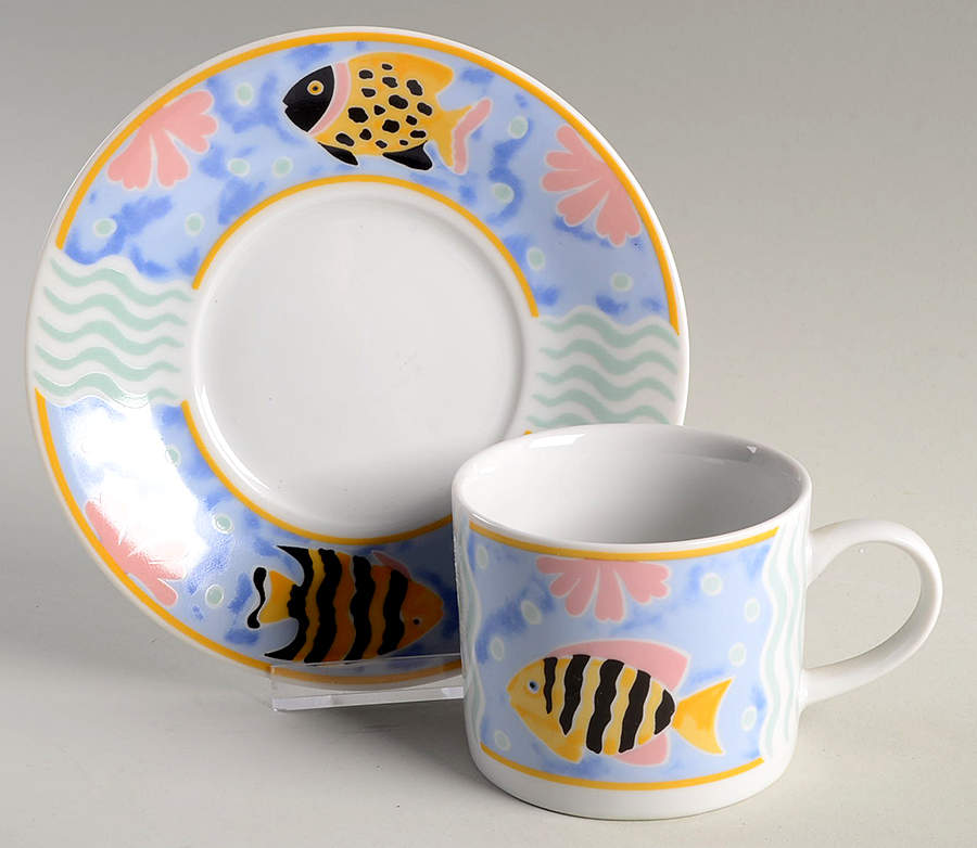 Catalina Flat Cup & Saucer Set by Princeton Studios-1