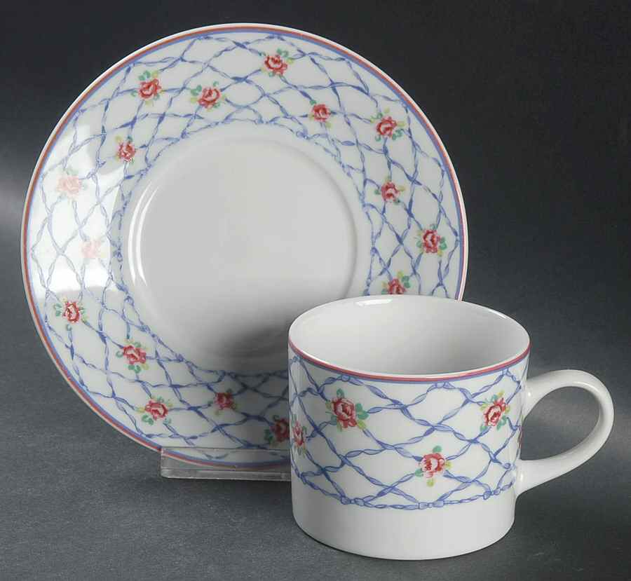 Rubanes Flat Cup & Saucer Set by Princeton Studios-1