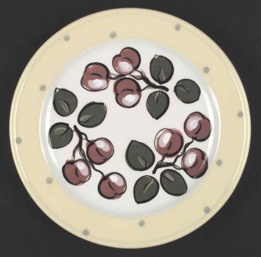 Cherries Salad Plate by Paula Estey-1