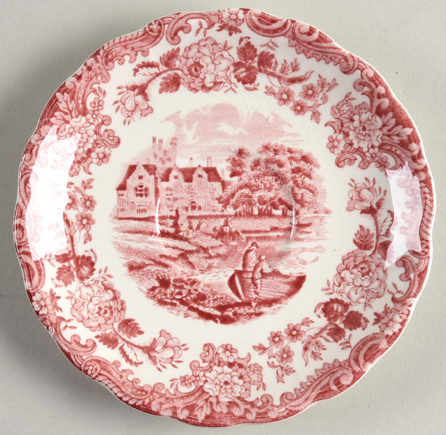 Avon Scenes Red Saucer for Demitasse Cup by Palissy-1