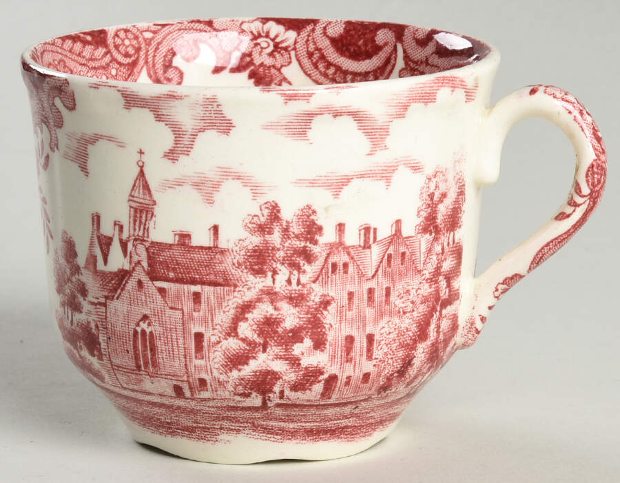 Avon Scenes Red Flat Demitasse Cup by Palissy-1