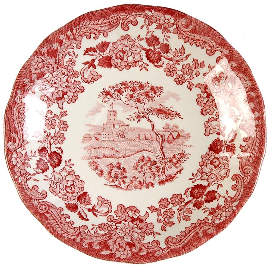 Avon Scenes Red Saucer by Palissy-1