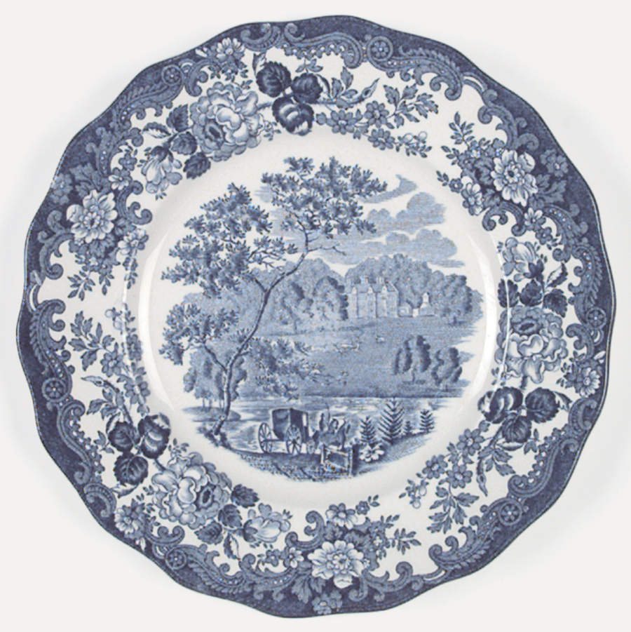 Avon Scenes Blue Salad Plate by Palissy-1