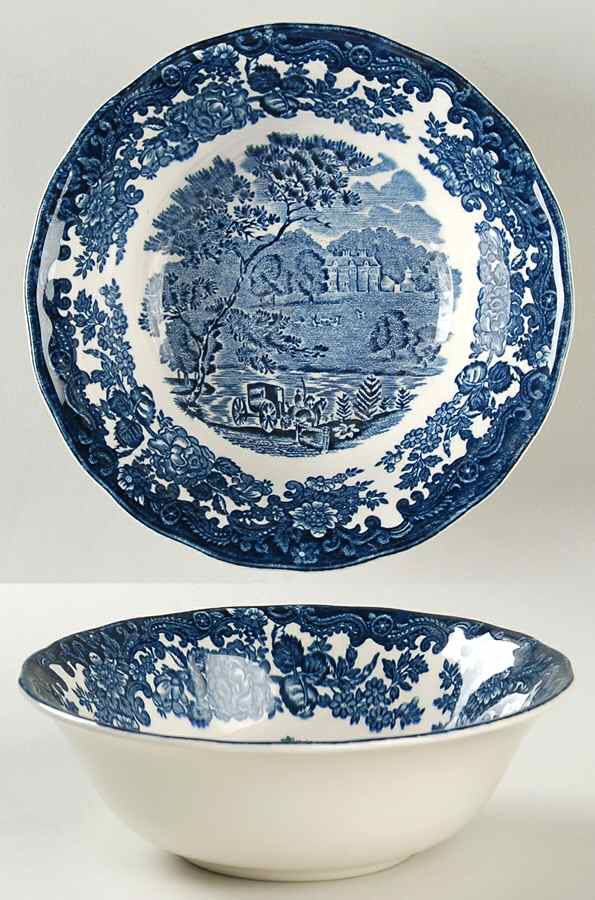 Avon Scenes Blue Coupe Cereal Bowl by Palissy-1