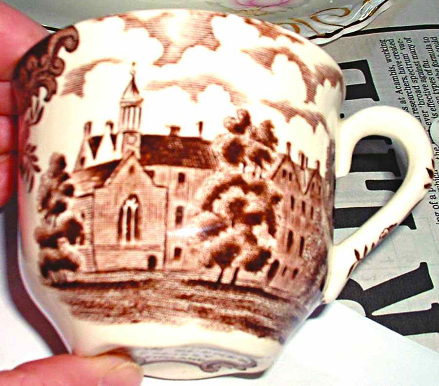 Avon Scenes Brown Flat Cup by Palissy-1