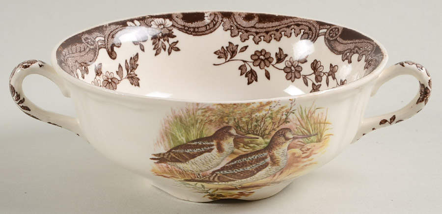 Game Series (Birds) Flat Cream Soup Bowl by Palissy-1