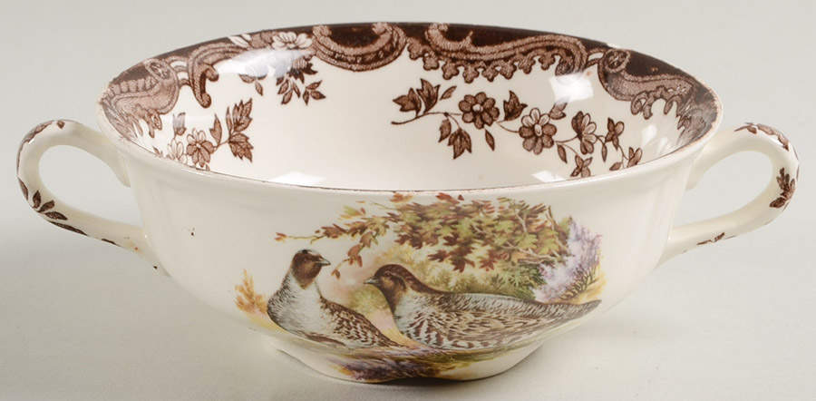 Game Series (Birds) Flat Cream Soup Bowl by Palissy-1